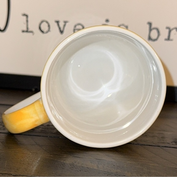 SWIRL Brand Yellow Striped Coffee/Tea Cup/Mug Hand Painted Collection by Swirl - Picture 5 of 6